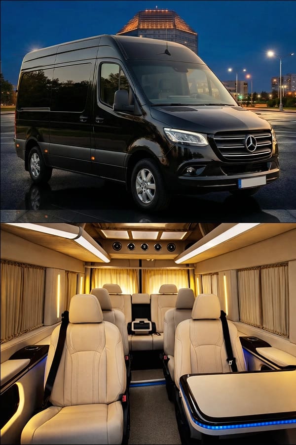 Mercedes-Benz Sprinter Black VIP-8 (12) — аренда, от 1200 Br/сутки